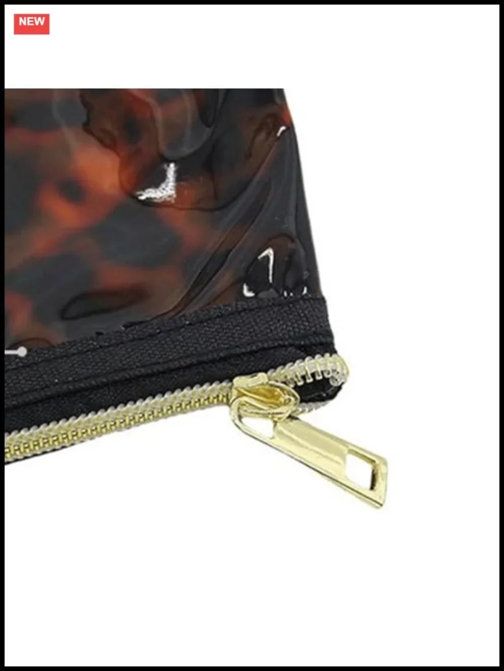 Animal Print Cosmetic Bag Zipper Toiletry Pouch Travel Makeup Purse